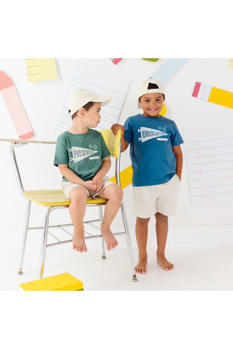 Preschool Pennant Short Sleeve T-Shirt, Alternate, color, Hunter Green
