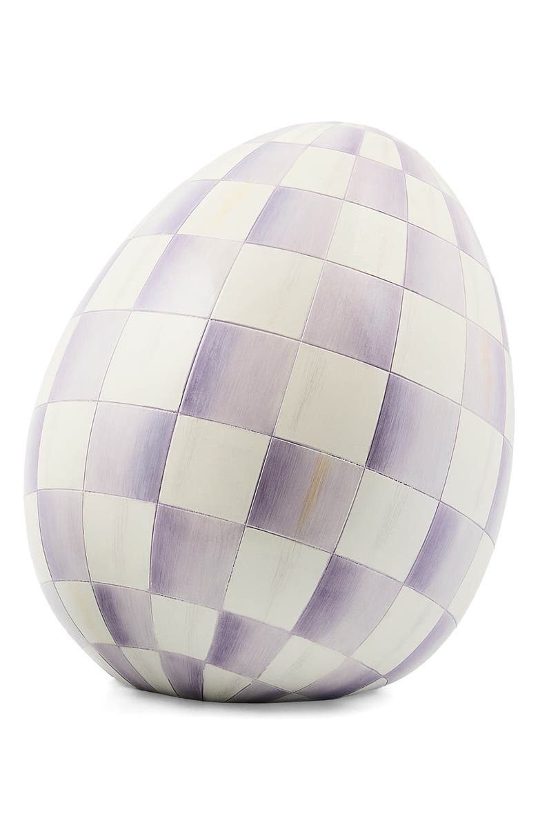 MACKENZIE CHILDS Violet Check Small Egg, Main, color, Purple