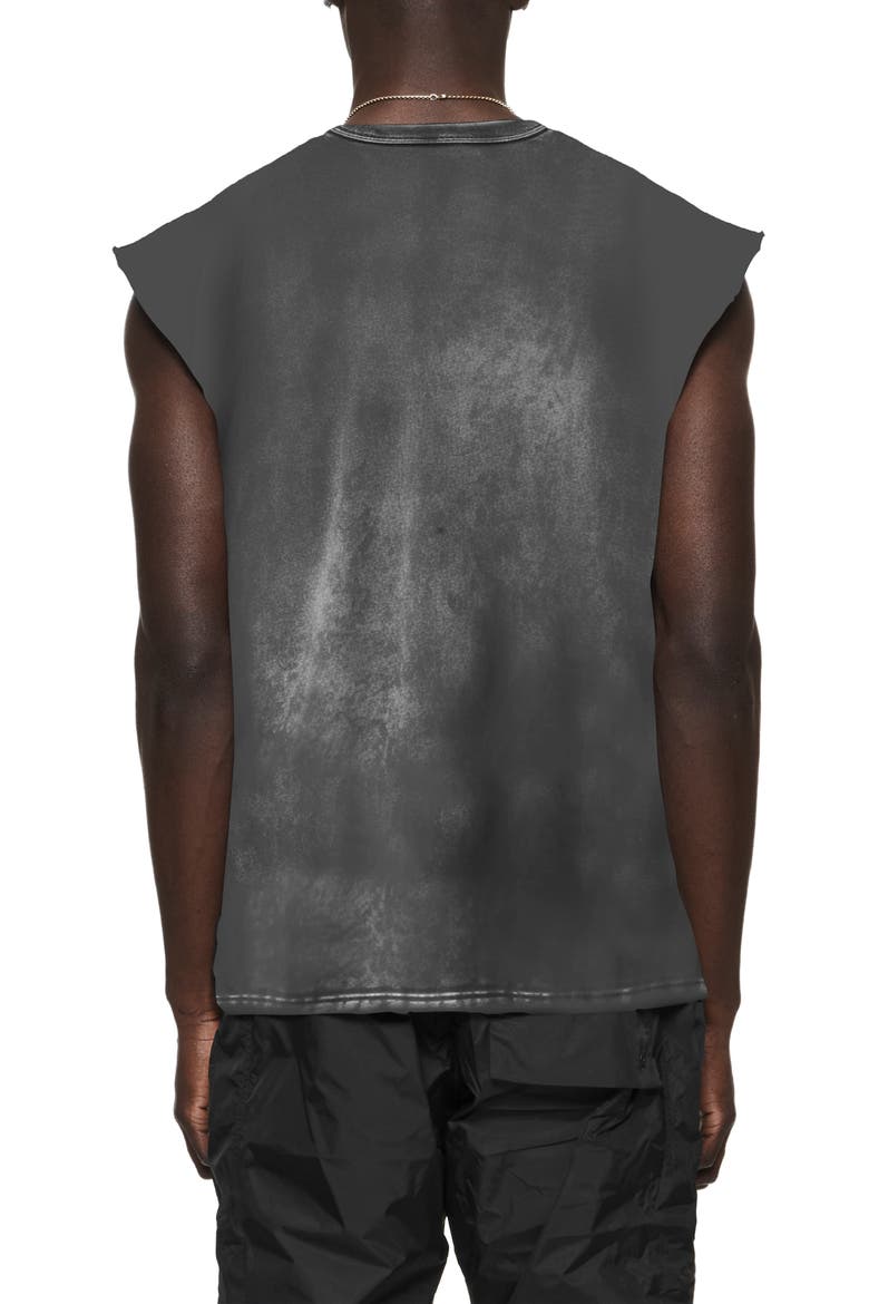 Textured Cotton Muscle Tee, Alternate, color, BLACK