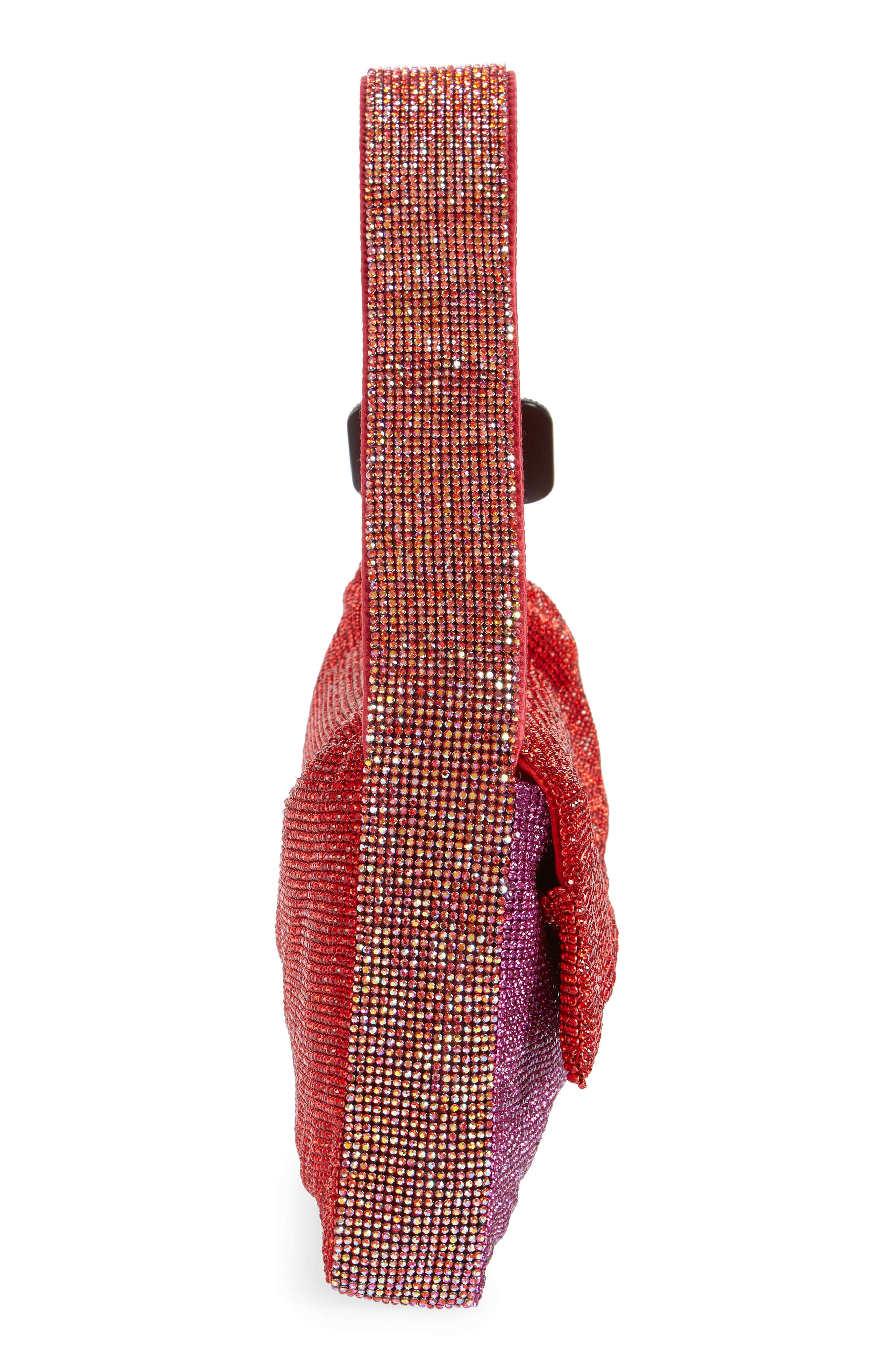 Benedetta Bruzziches Vitty La Grande Colorblock Crystal Mesh Shoulder Bag, Alternate, color, 