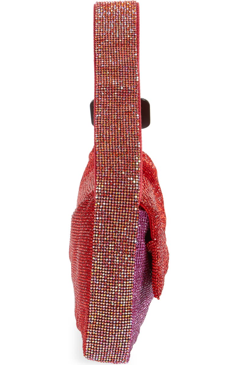 Benedetta Bruzziches Vitty La Grande Colorblock Crystal Mesh Shoulder Bag, Alternate, color,