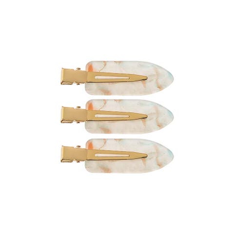 Shimmer Acrylic Creaseless Hair Clip Trio
