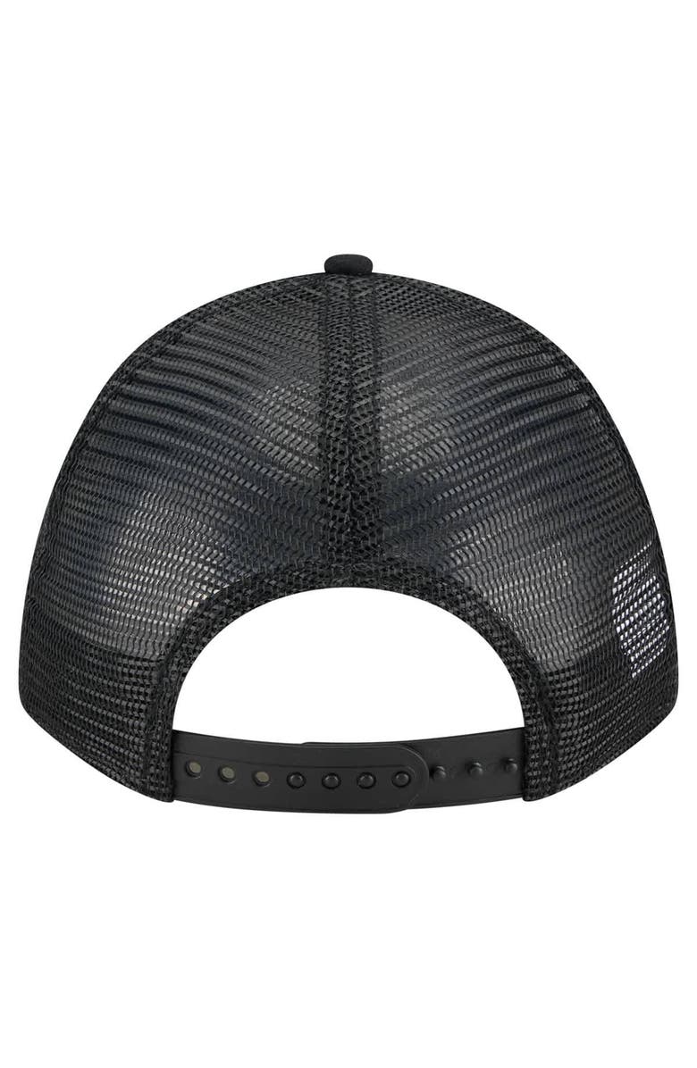 New Era Men's New Era Black Athletics City Initial 9FORTY A-Frame M-Crown Adjustable Trucker Hat, Alternate, color, Black