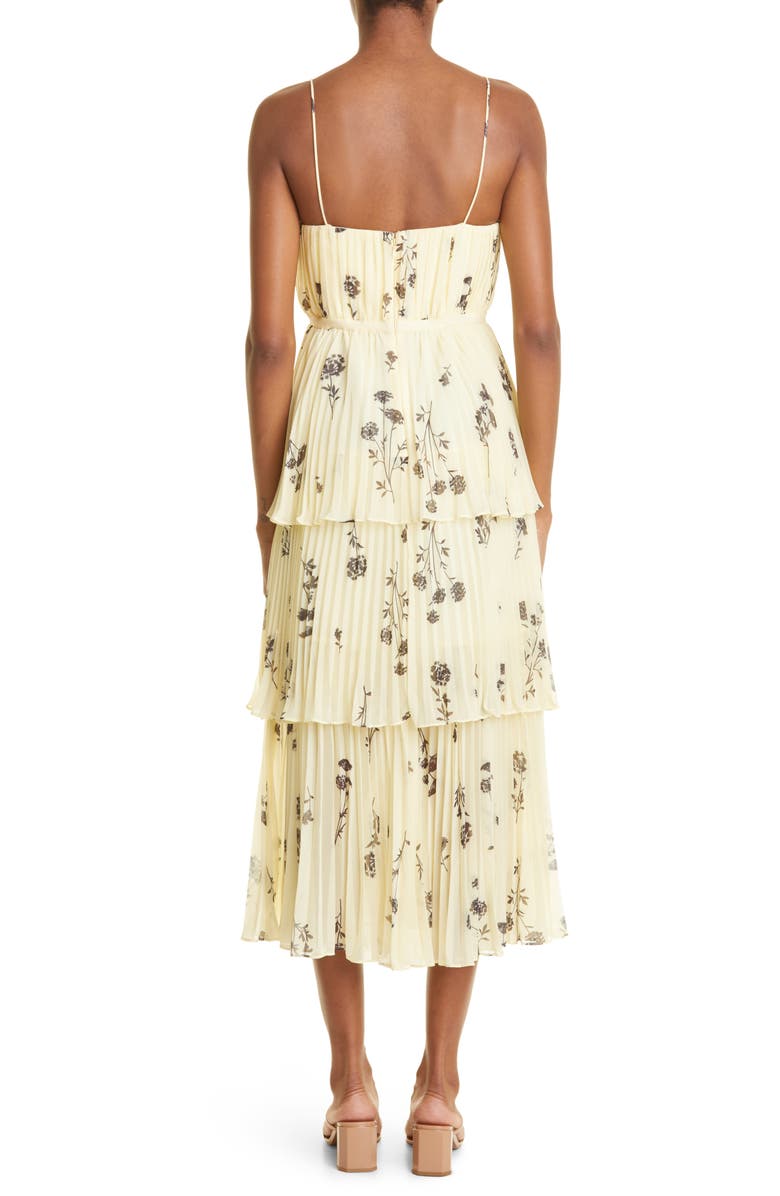 Self-Portrait Floral Silhouette Tiered Maxi Dress, Alternate, color,