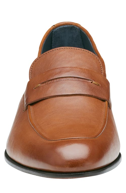 Johnston & Murphy Collection Taylor Penny Loafer In Tan Italian Full Grain