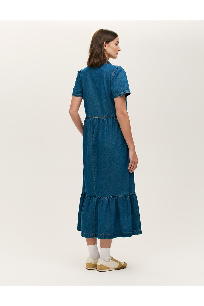 Tania Denim Midi Shirt Dress, Alternate, color, Mid Blue