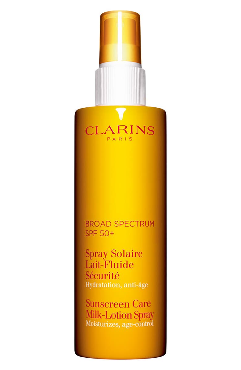 Clarins Sunscreen Care Oil-Free Lotion Spray SPF 15, Main, color, 