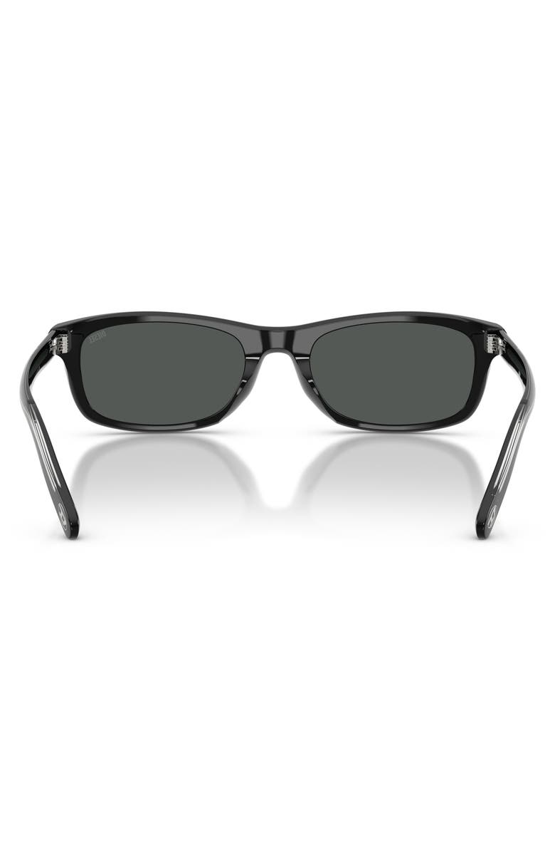 DIESEL<sup>®</sup> 54mm Rectangular Sunglasses, Alternate, color, Solid Black / Solid Black