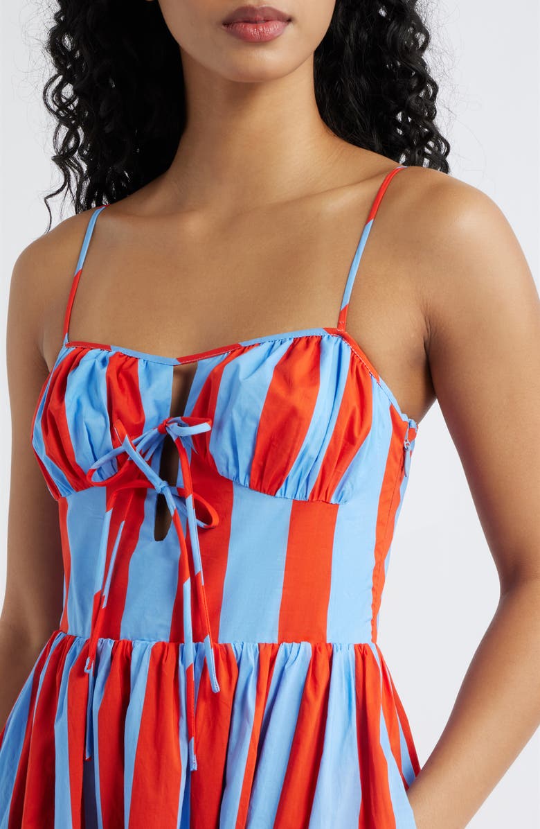 Line & Dot Primo Lace Back Stripe Sleeveless Maxi Dress, Alternate, color, Blue Multi