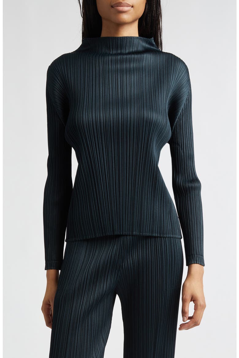 Monthly Colors November Pleated Funnel Neck Top (Women) | Nordstrom