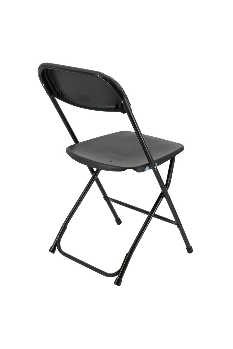 4 Piece Plastic Folding Chair, Alternate, color, Black