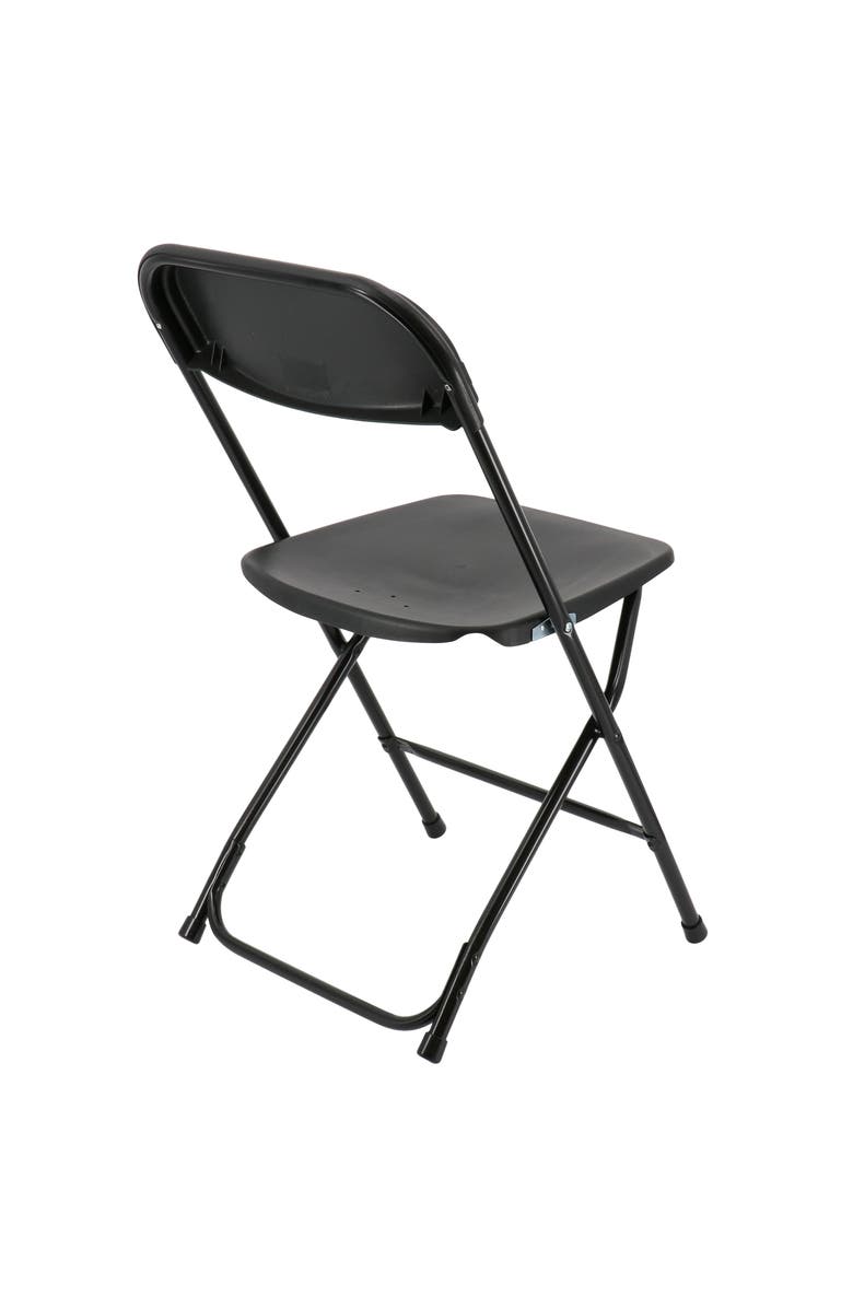 Elama 4 Piece Plastic Folding Chair, Alternate, color, Black