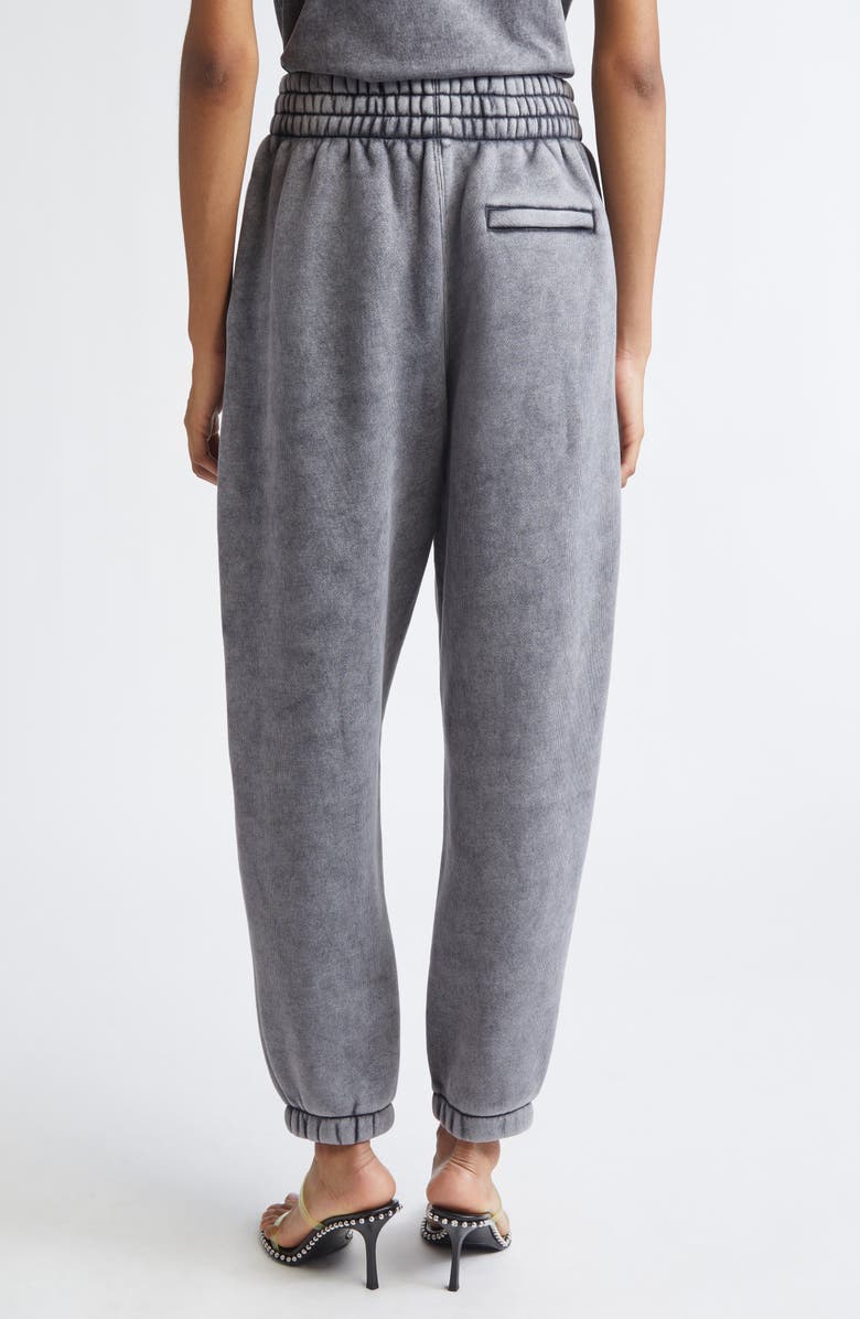 Alexander Wang Essential Logo French Terry Sweatpants, Alternate, color, Washed Granite