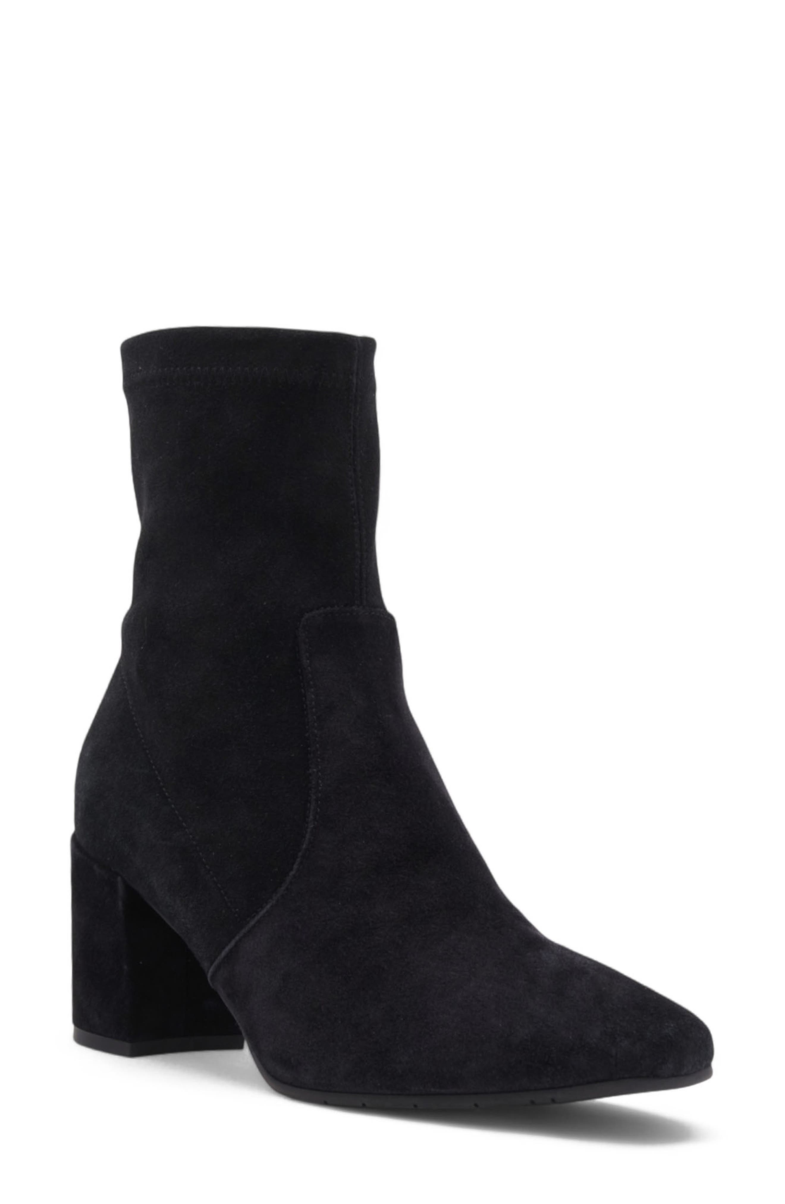 Aquatalia Demetra Weatherproof Bootie, Main, color, Black Suede