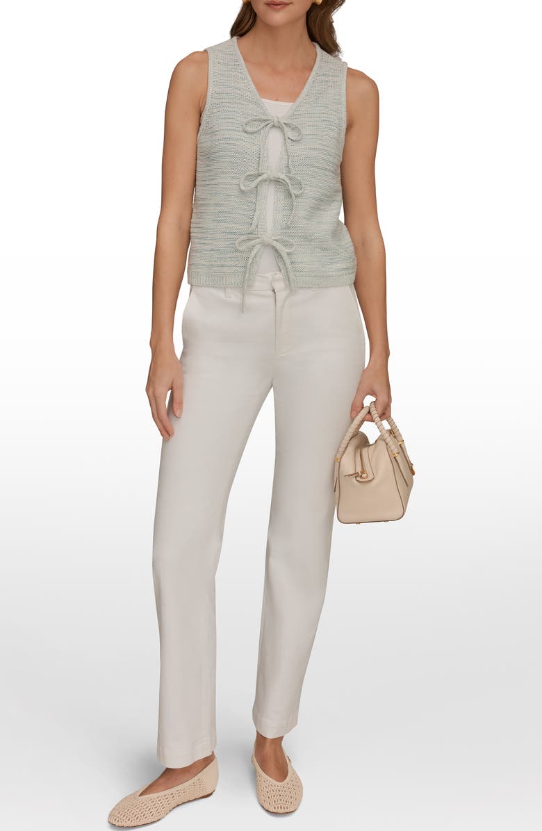 Donna Karan New York Sleeveless Space Dye Cotton Blend Vest, Alternate, color, Skylight