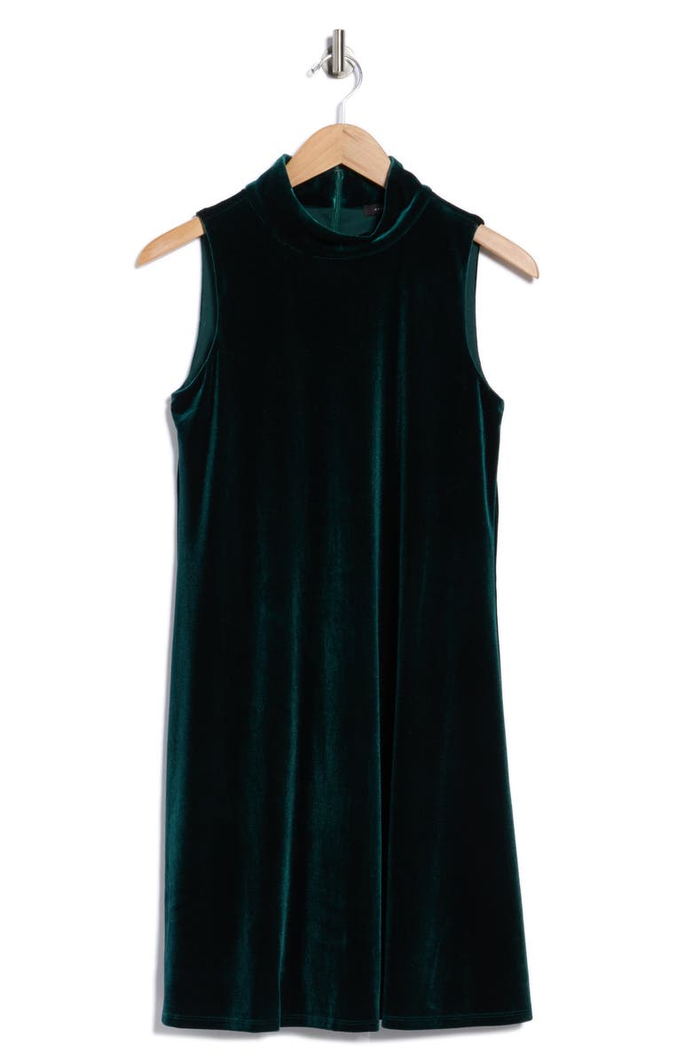 Halogen<sup>®</sup> Velour A-Line Midi Dress, Alternate, color, Spruce