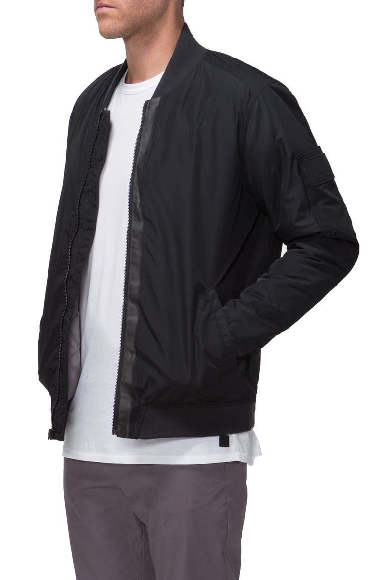 Defender Water Resistant MA-1 Bomber Jacket, Alternate, color, BLACK