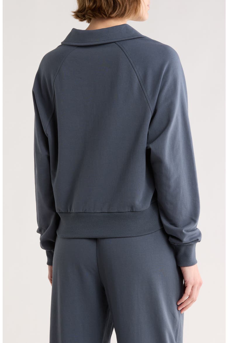 Relay French Terry Polo Sweatshirt, Alternate, color, NAVY ARMADA