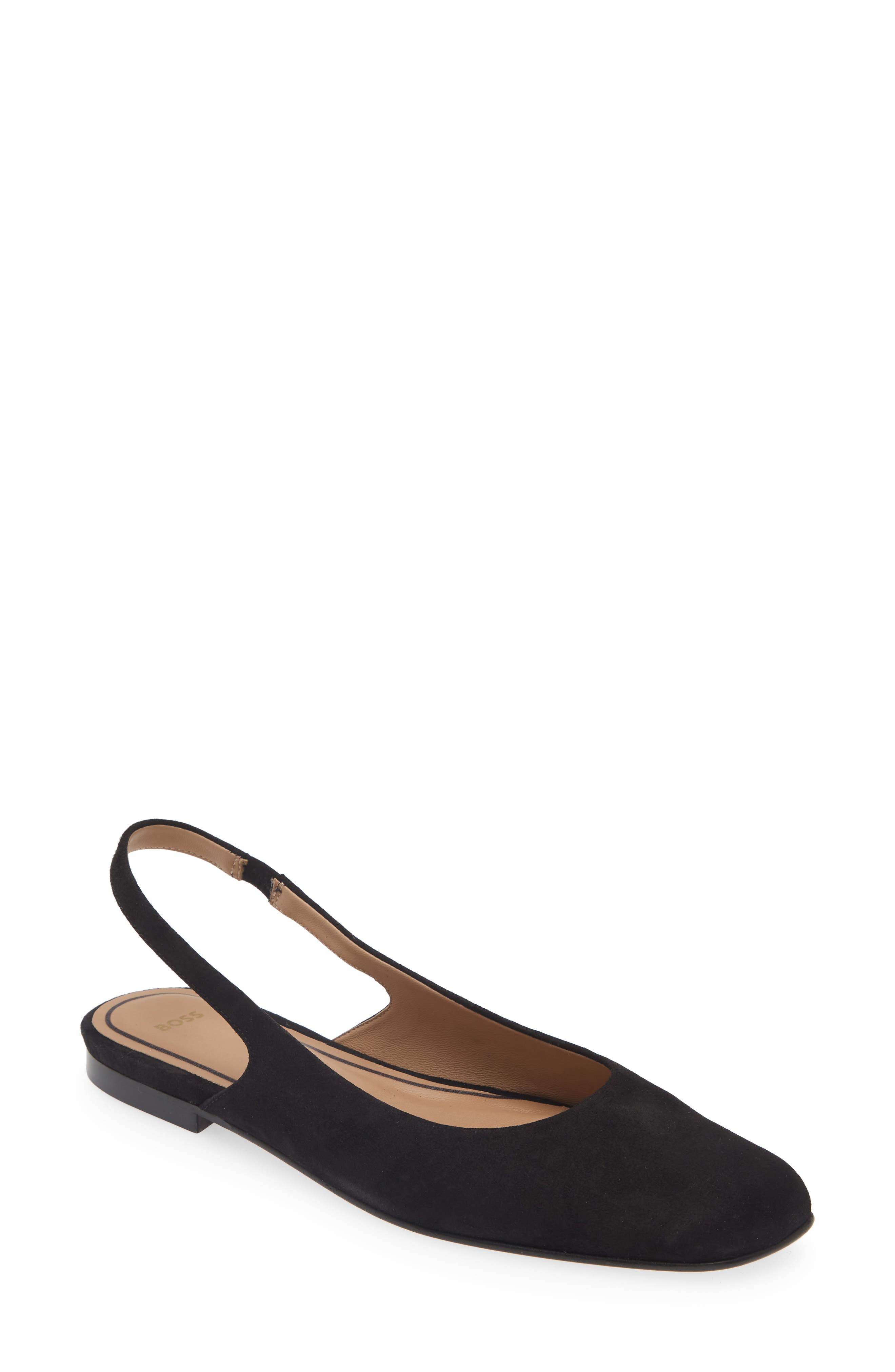 BOSS Rose Slingback Flat, Main, color, Black