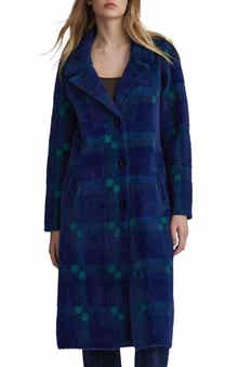 NVLT Plaid Faux Fur Coatigan