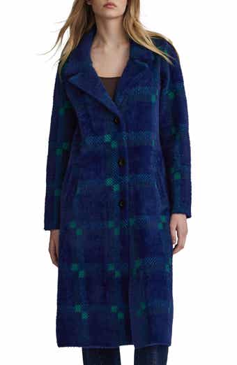 NVLT Plaid Faux Fur Coatigan
