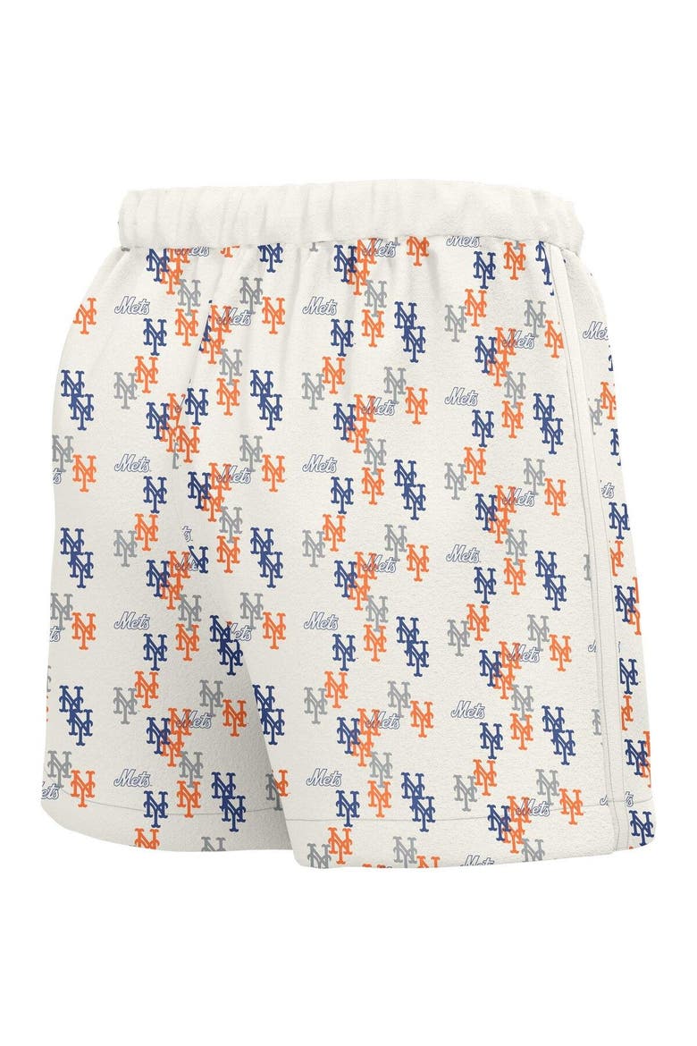 Women's Lusso  White New York Mets Marge Shorts, Alternate, color, White