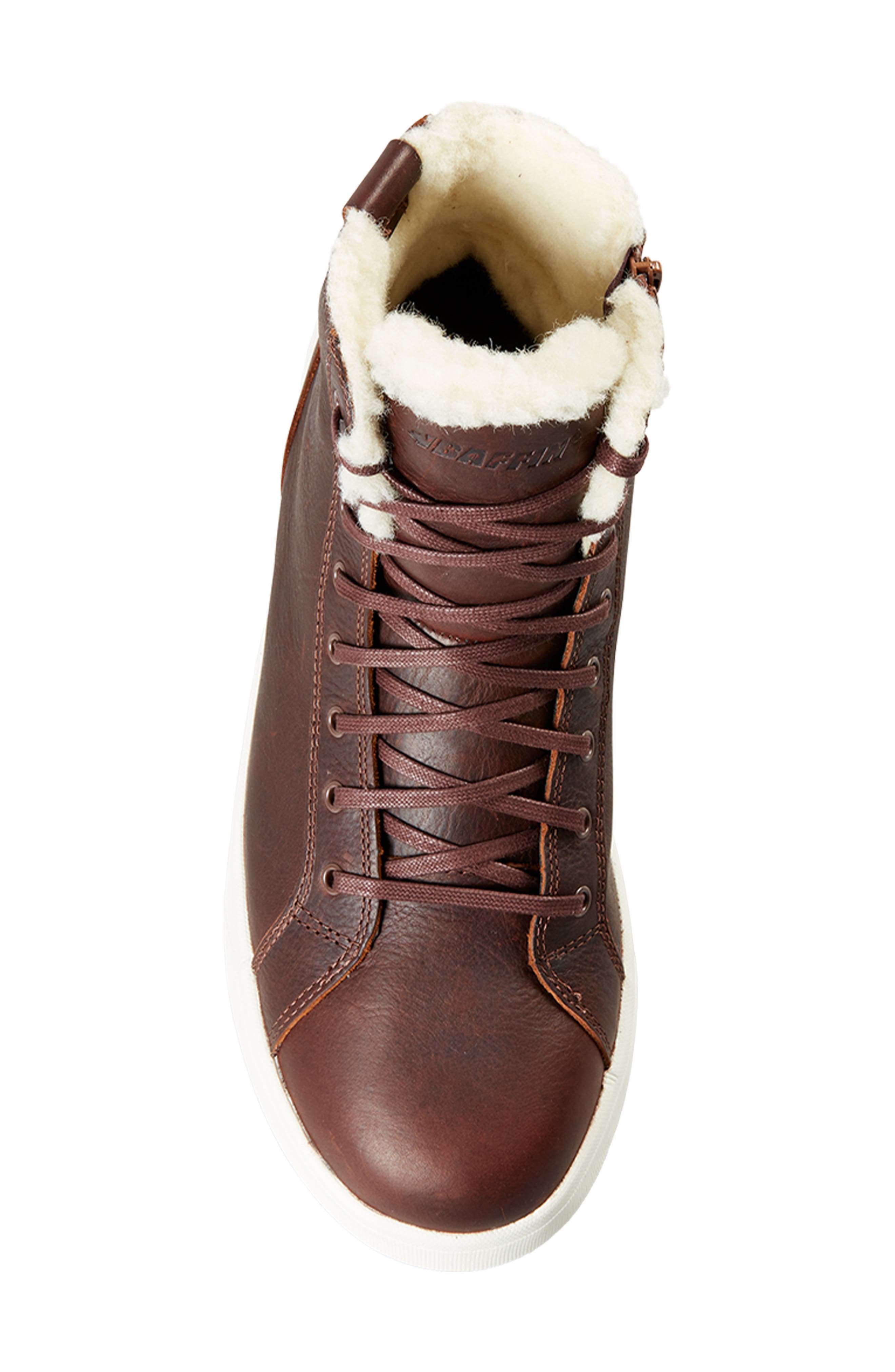Baffin Tavern Waterproof Faux Shearling Lined Winter Boot, Alternate, color, Brown
