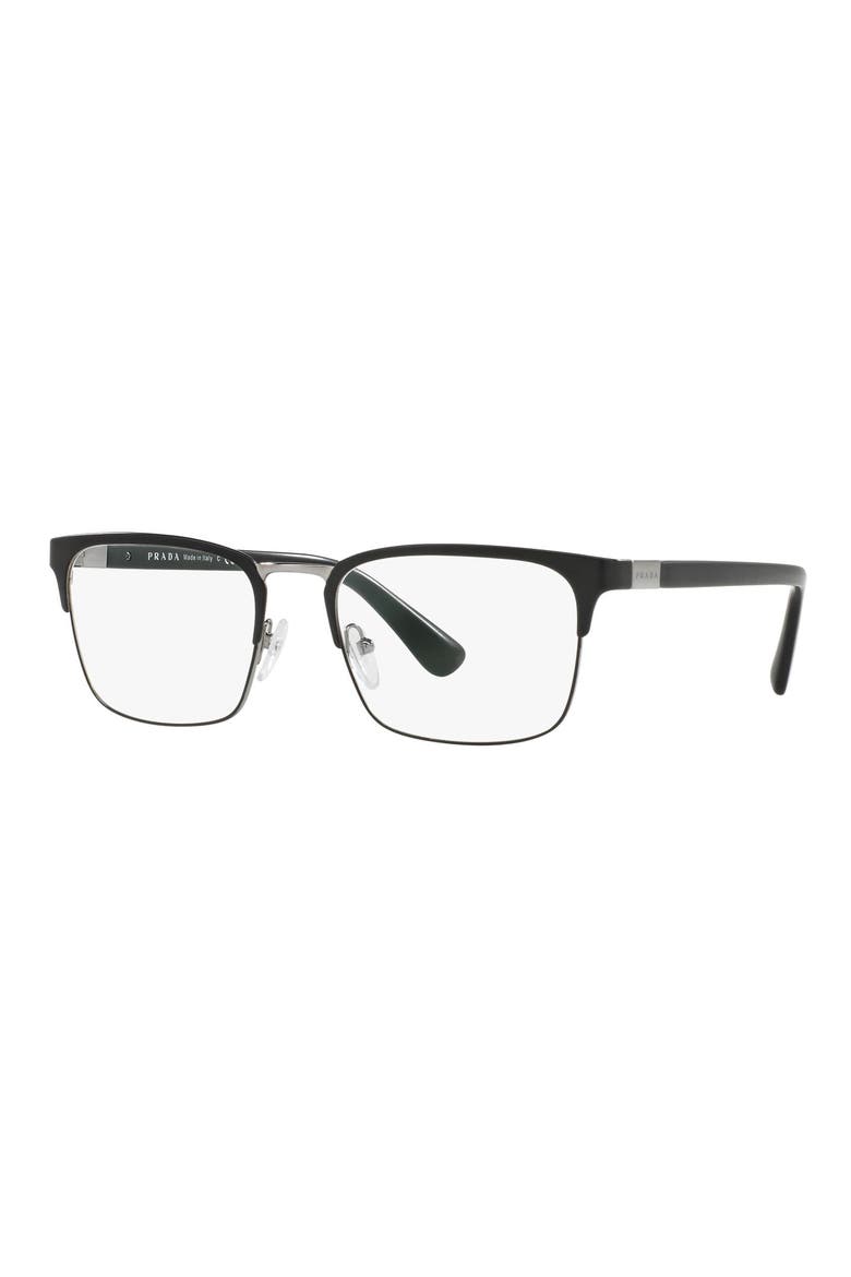 Heritage 56mm Square Optical Glasses, Alternate, color, MATTE BLACK