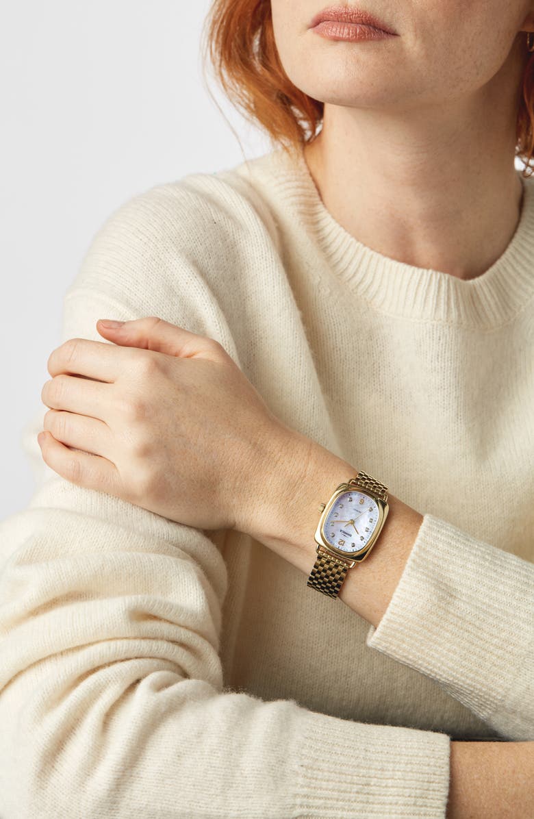 Shinola Bixby Diamond Bracelet Watch, 34mm, Alternate, color, 