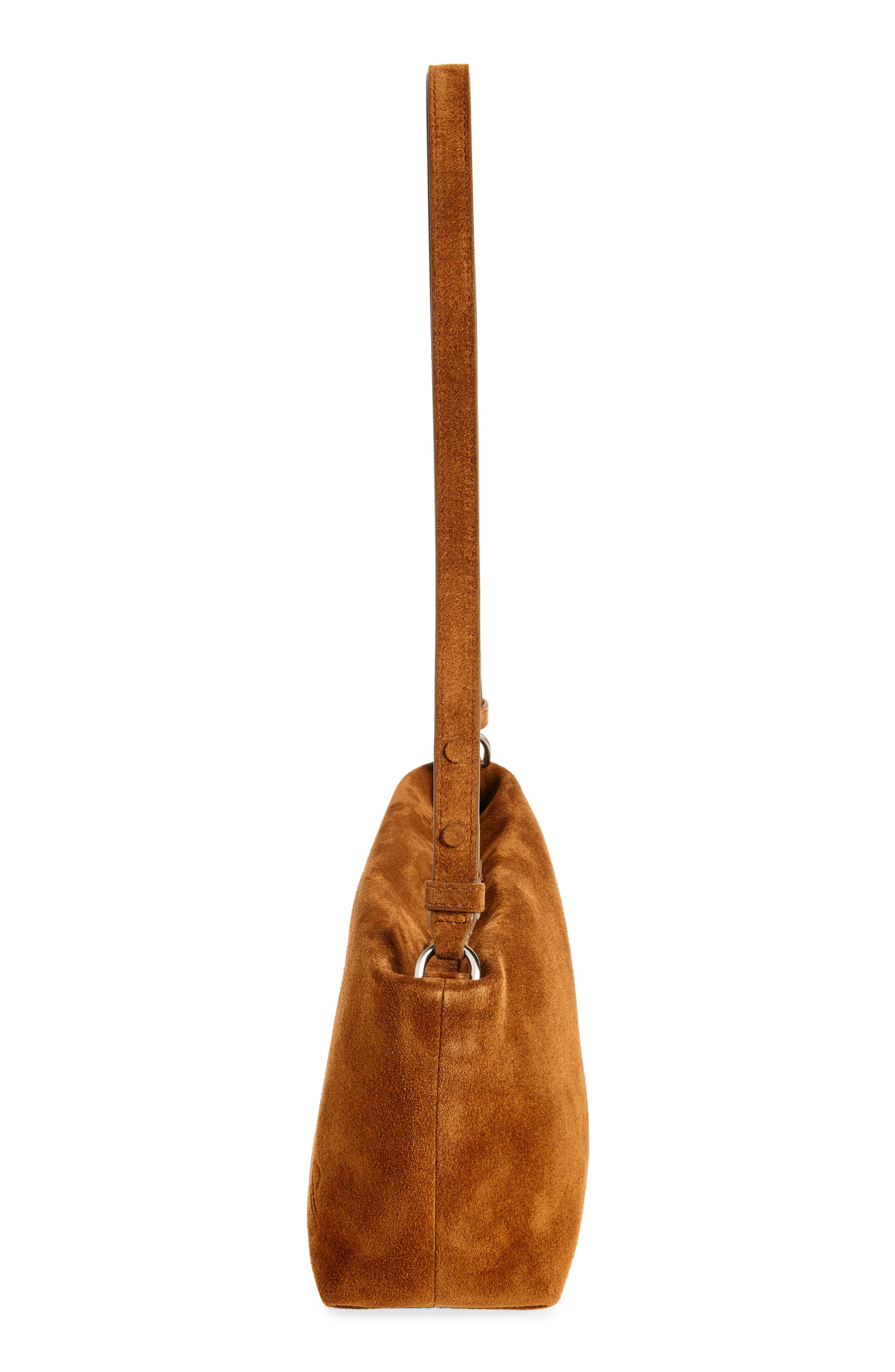 Proenza Schouler Bond Suede Shoulder Bag, Alternate, color, Saddle