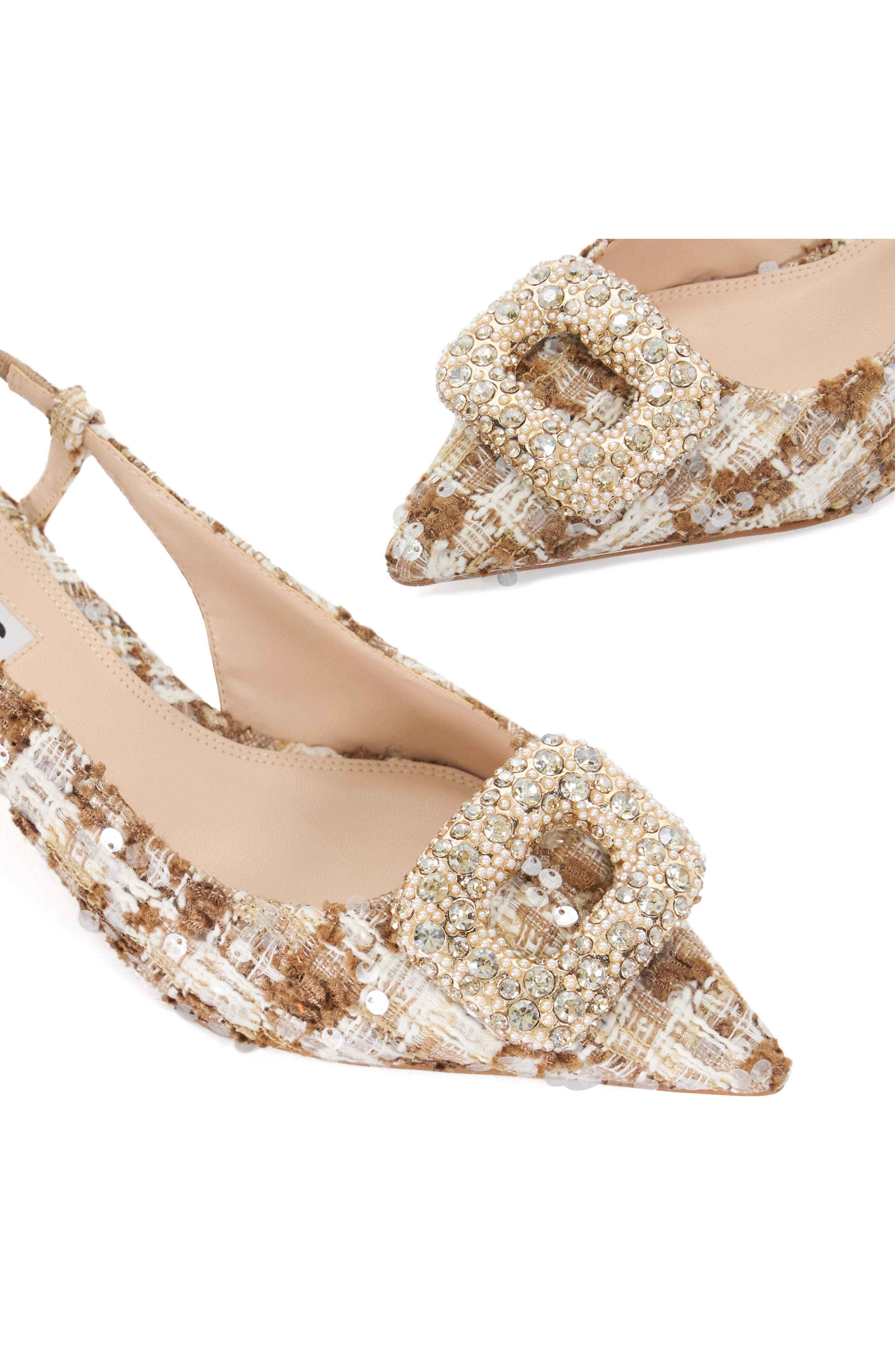 Dune London Centrepiece Slingback Pointed Toe Kitten Heel Pump, Alternate, color, 