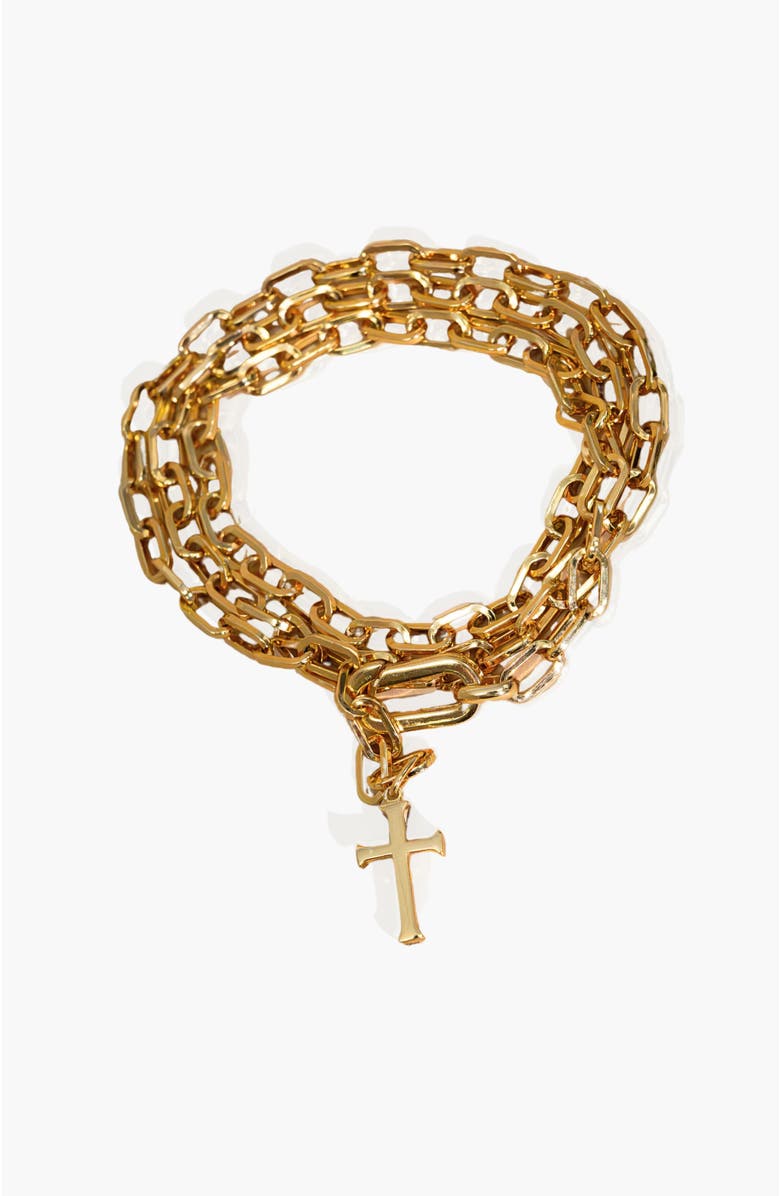 Rizen Jewelry Chain Breaker Convertible Wrap Necklace / Bracelet, Alternate, color, 18K Gold Plated