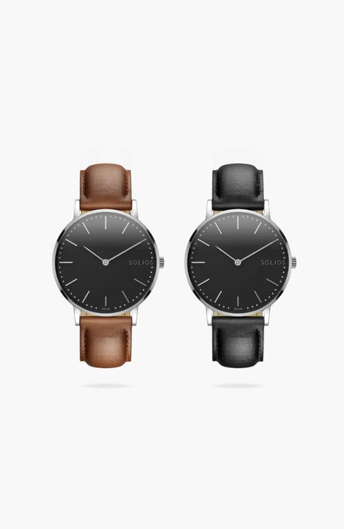 Solios Watches The Solar Classic Bundle | Black Dial