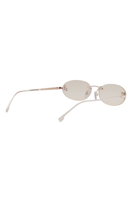 Fendi Fe4075us 28y Oro Rosa First Crystal Sunglasses In Shiny Rose Gold/violet