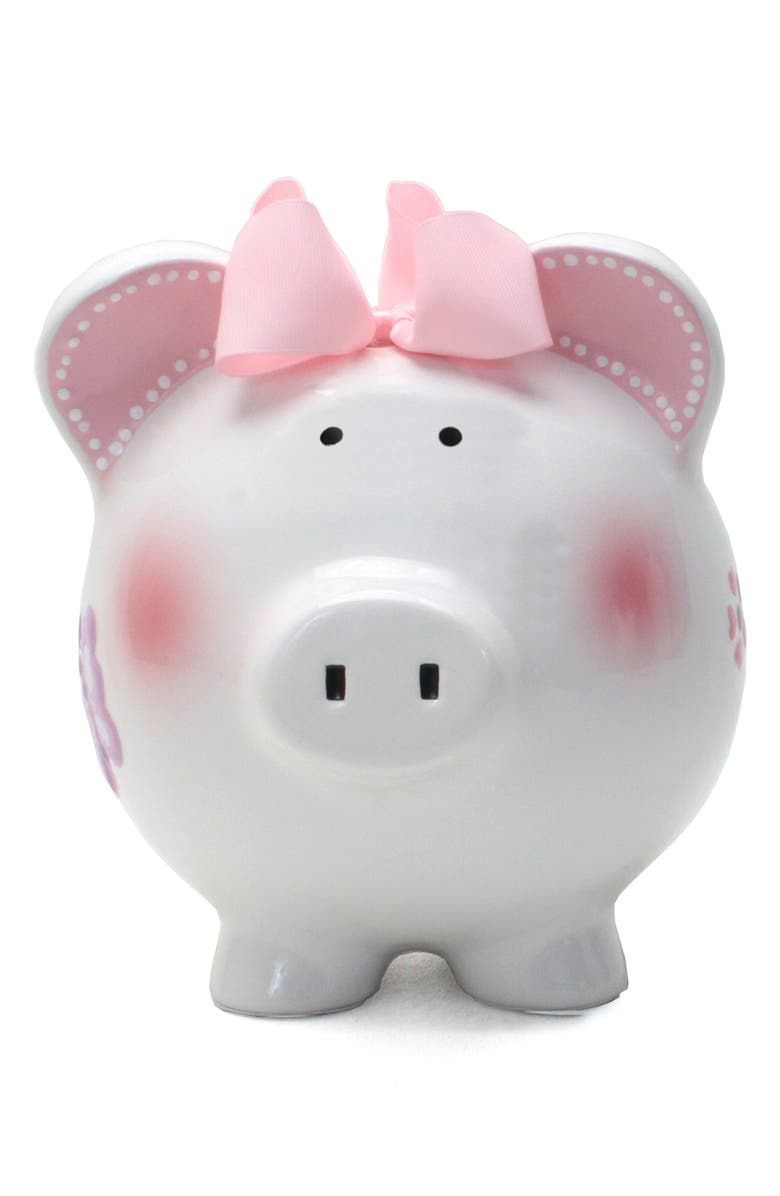 Child to Cherish Butterfly Ceramic Piggy Bank, Main, color,