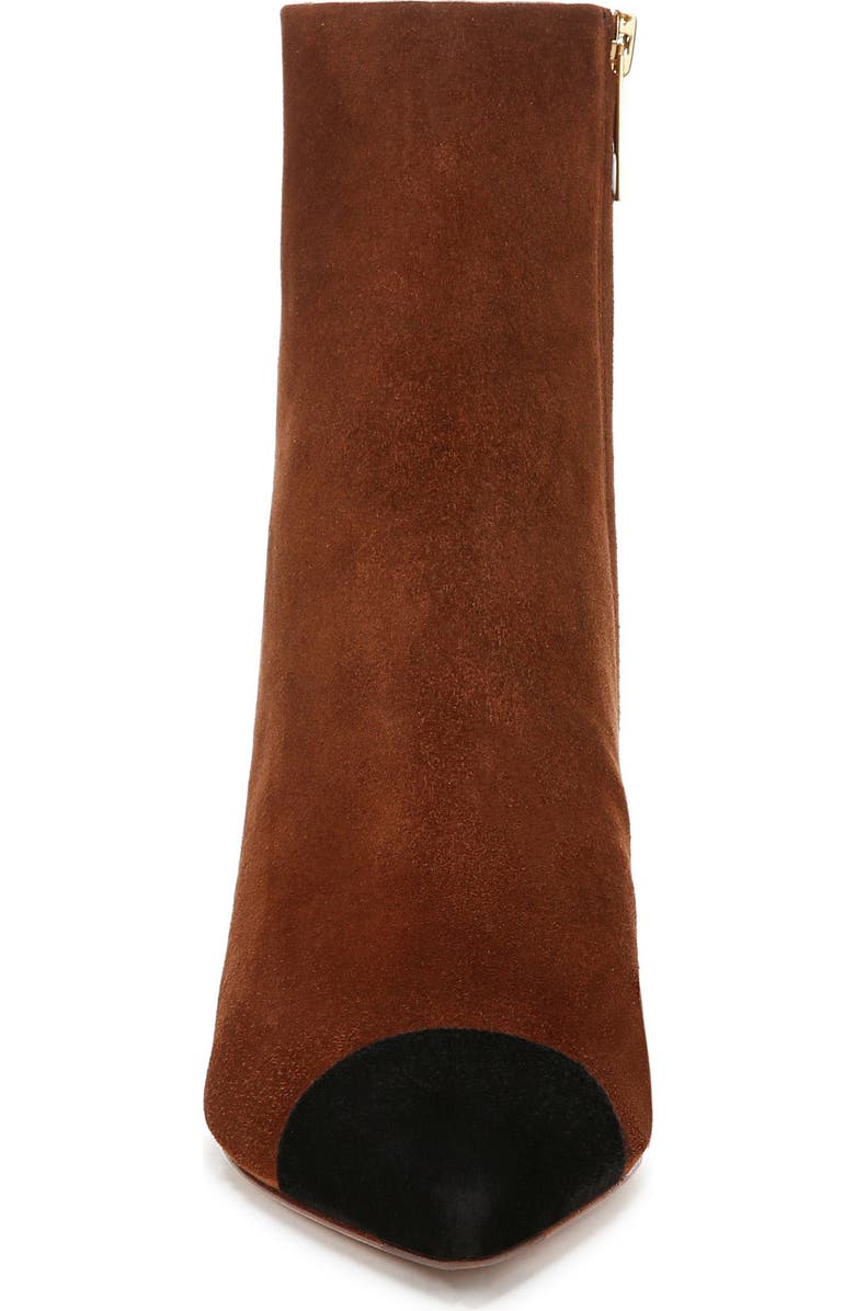 Veronica Beard Lisa Pointed Cap Toe Bootie, Alternate, color, Cedar/Black