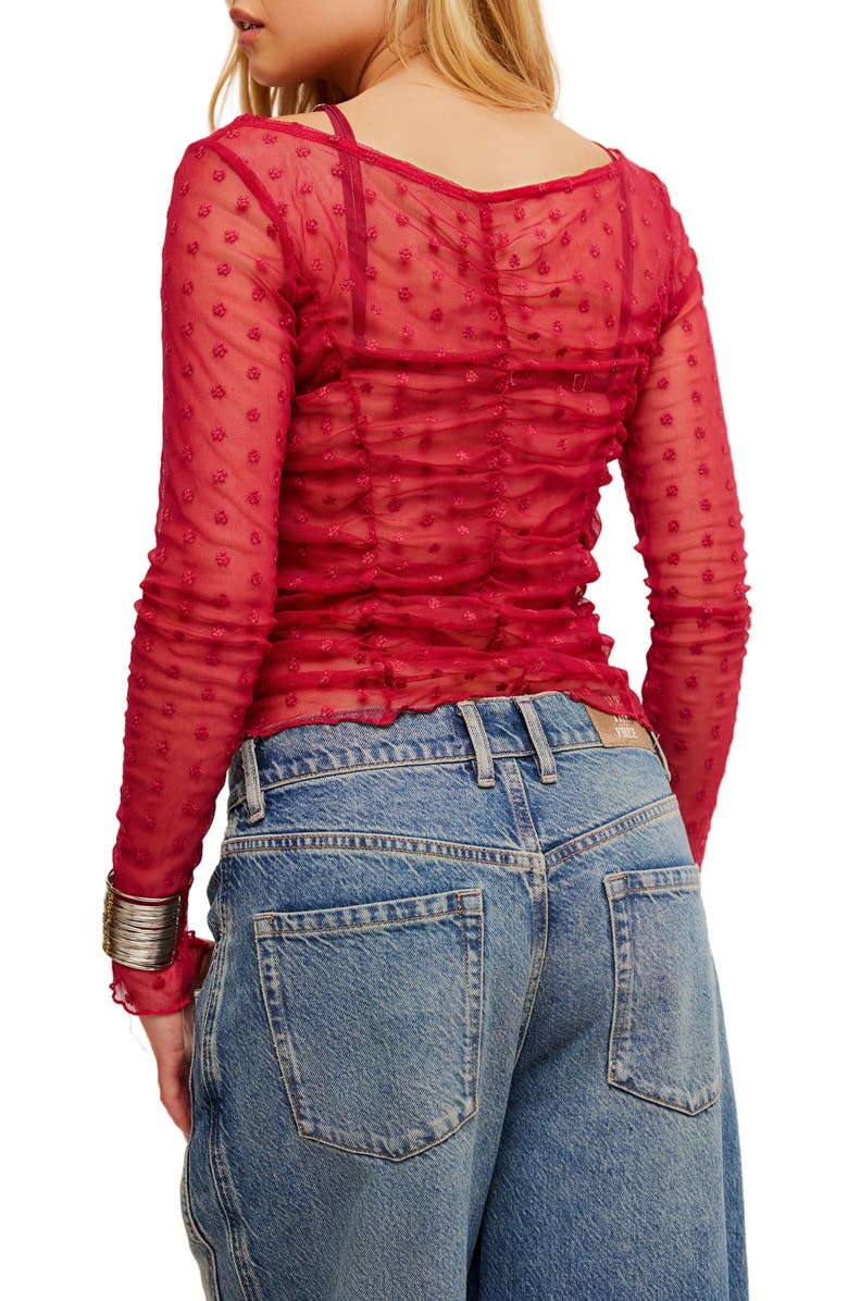 Free People Most Likely Long Sleeve Layering Top, Alternate, color, Glass Roses