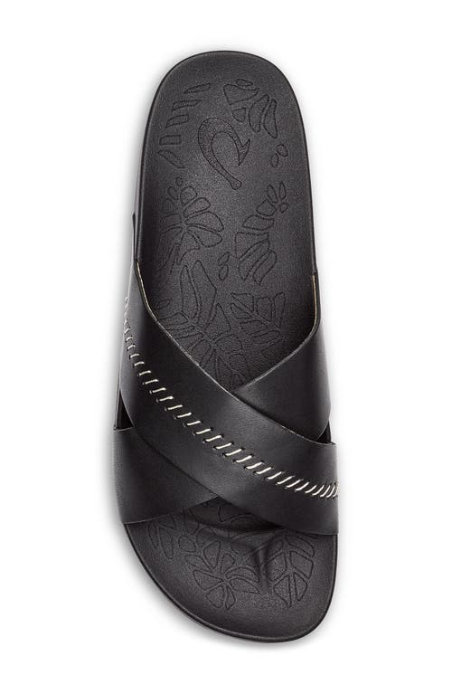 Olukai Kipea Olu Slide Sandal In Black