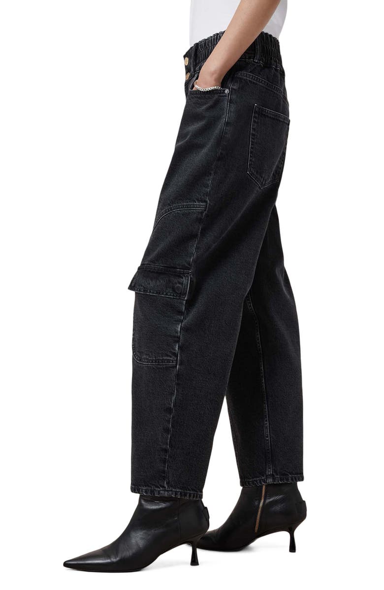 AllSaints Daisy Mae Wide Leg Cargo Jeans, Alternate, color, 