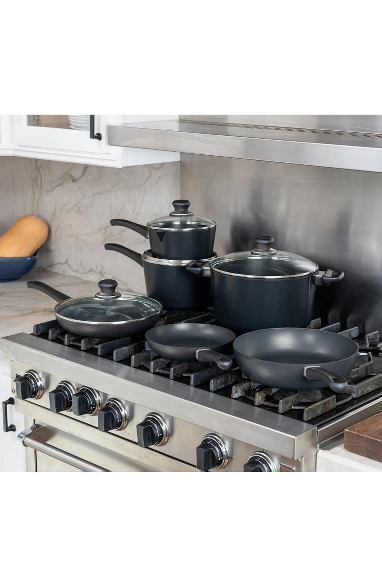 Scanpan Classic 3 Quart Covered Saucepan, Alternate, color, Black