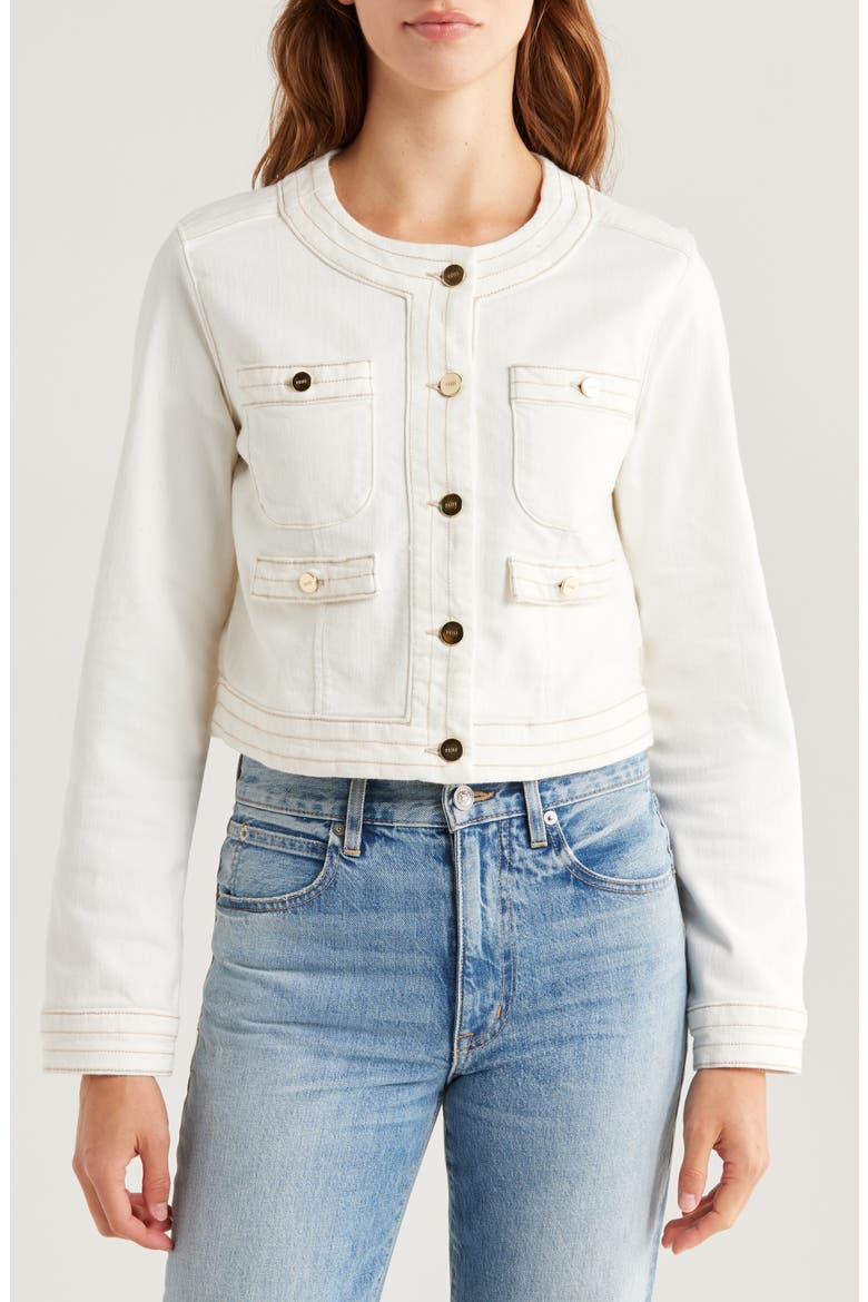 Kiya Denim Jacket, Alternate, color, TOASTED ECRU