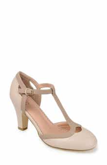 Journee Collection Olina T-Strap Pump - Narrow Width