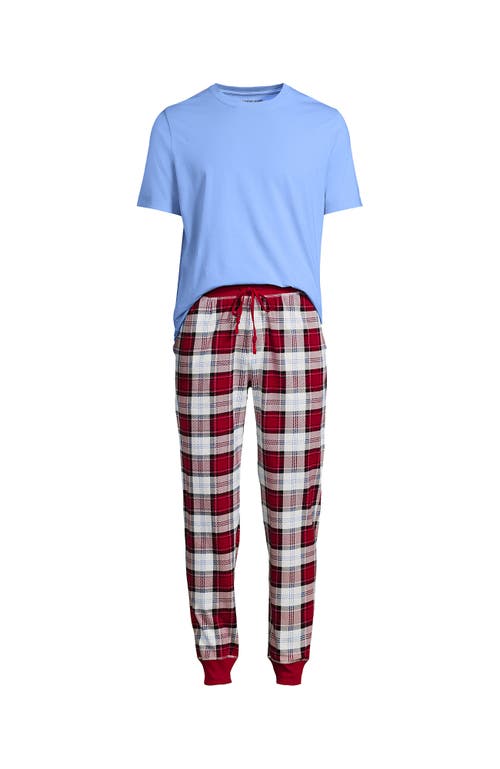 Lands' End Knit Jersey Pajama Sleep Set In Multi