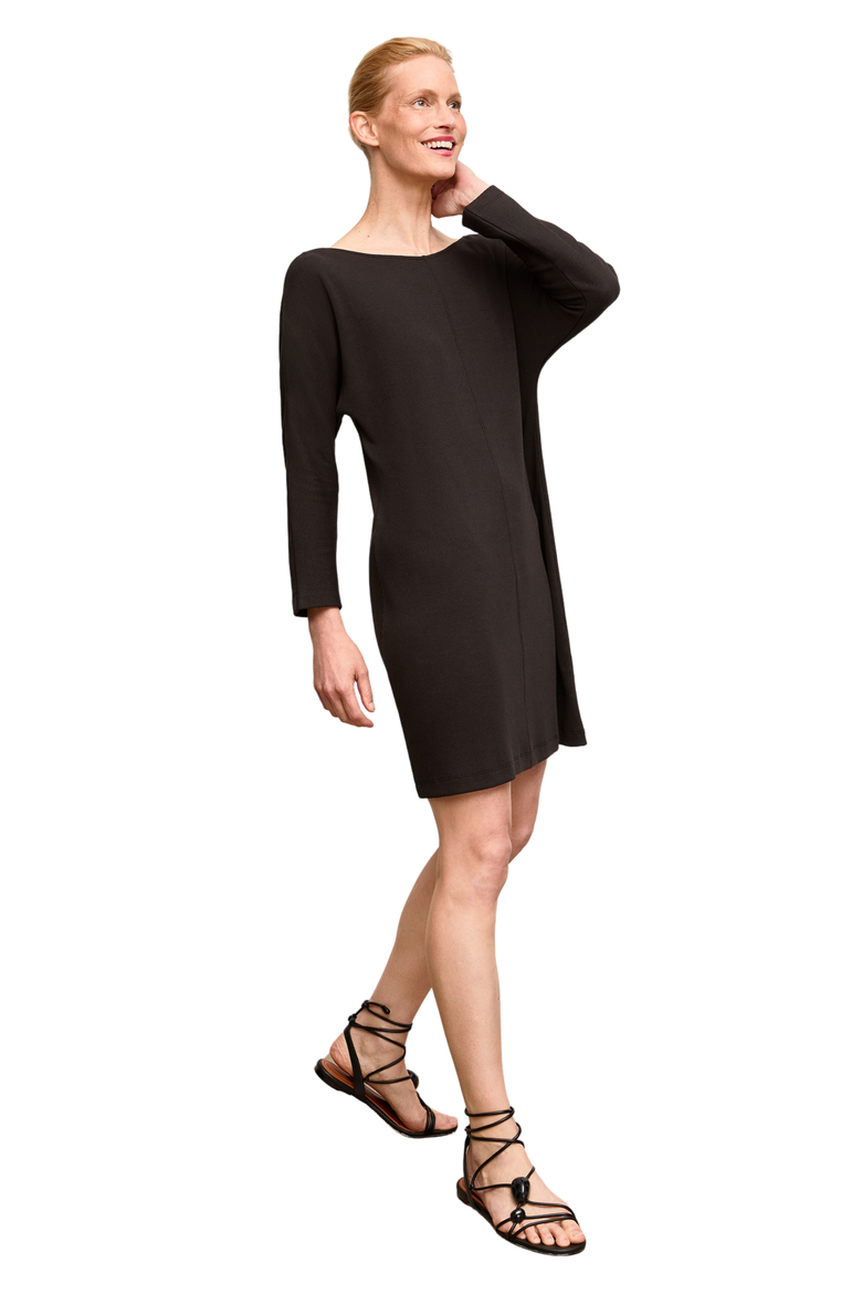 Ivana Toss-On Dress - Ribbed Pima Modal, Main, color, Black