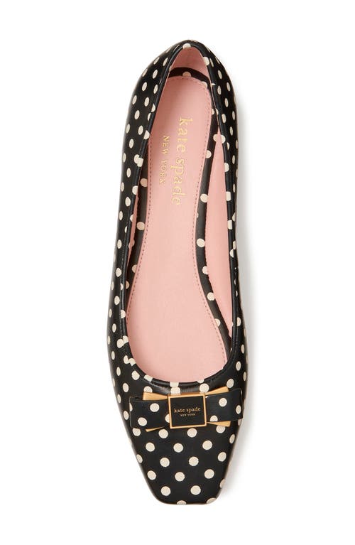 Kate Spade New York Bowdie Breezy Dot Ballet Flat In Black/cream
