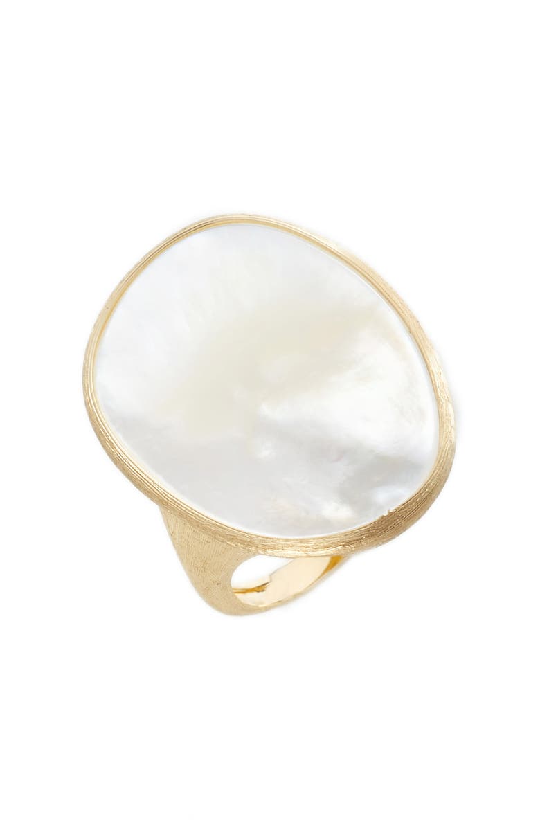 Marco Bicego Lunaria Mother-of-Pearl Ring, Main, color, White Mother Of Pearl