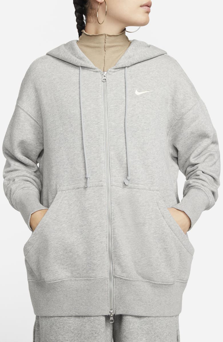 Nike Sportswear Phoenix Fleece Full Zip Hoodie, Alternate, color, 063 D Gr H/Sail