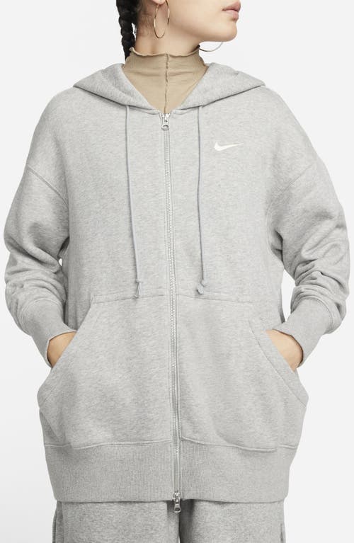 Nike Sportswear Phoenix Fleece Full Zip Hoodie In Gray