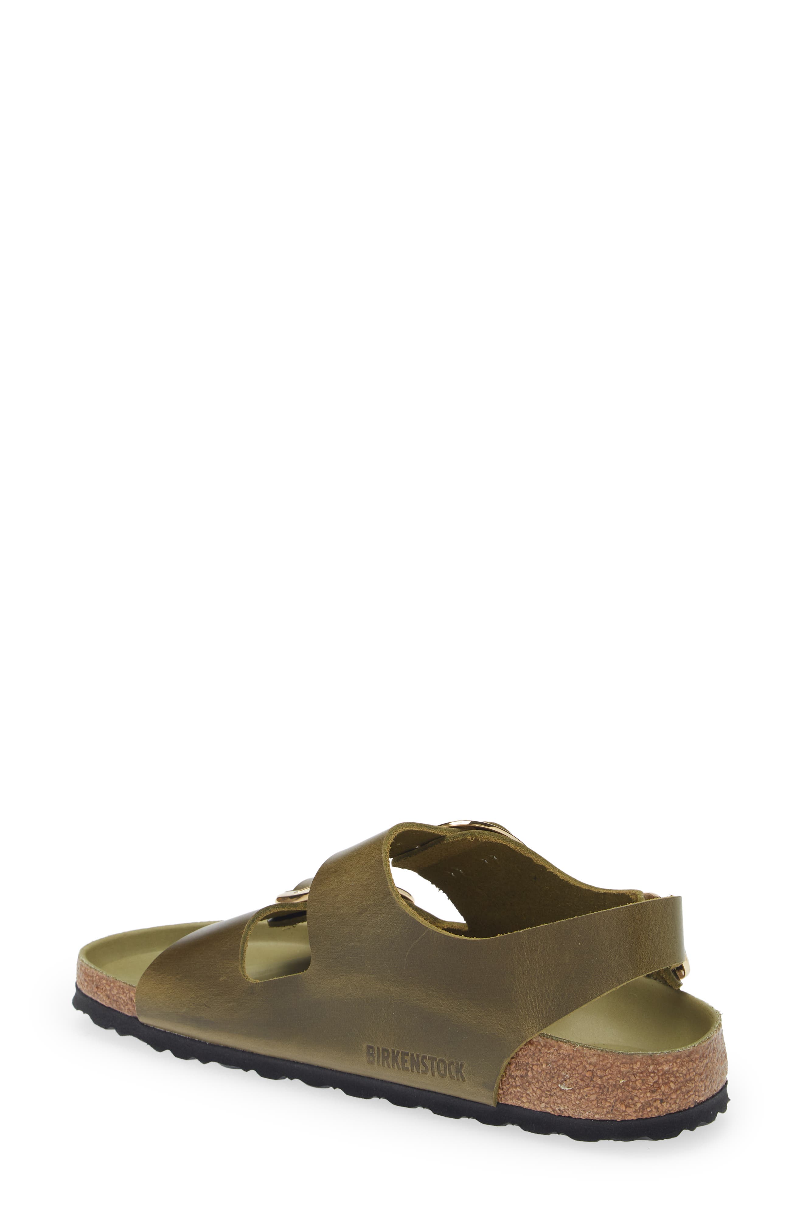 Birkenstock Milano Big Buckle Slingback Sandal, Alternate, color, Green