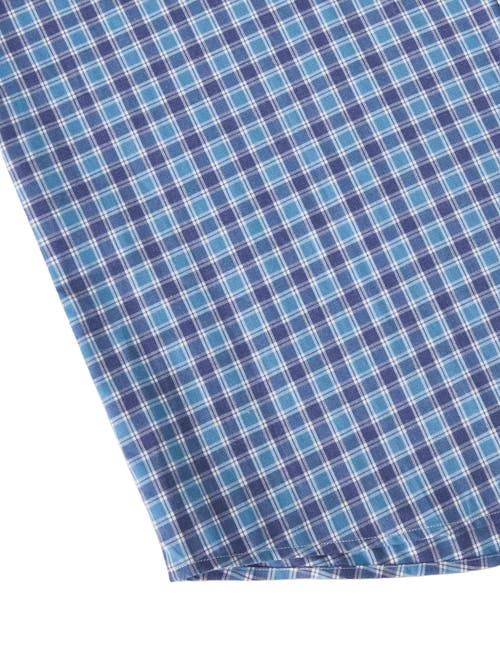 Robert Talbott Reynolds Ultra Light Weight Brushed Multi Check Shirt In Blue